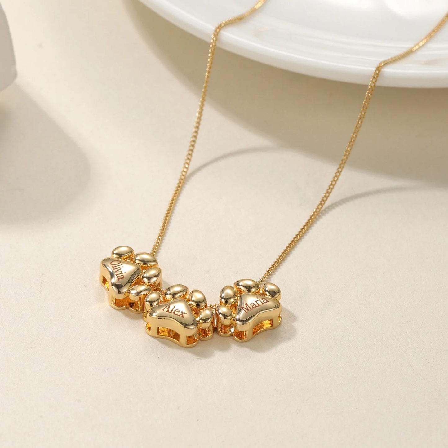 3D Personalized Dog Paw Necklace
