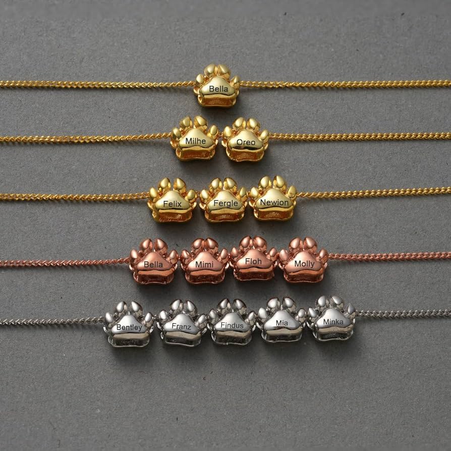 3D Personalized Dog Paw Necklace