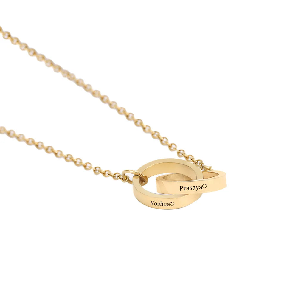 Customized Round Necklace with Teddy Bear Gift Box