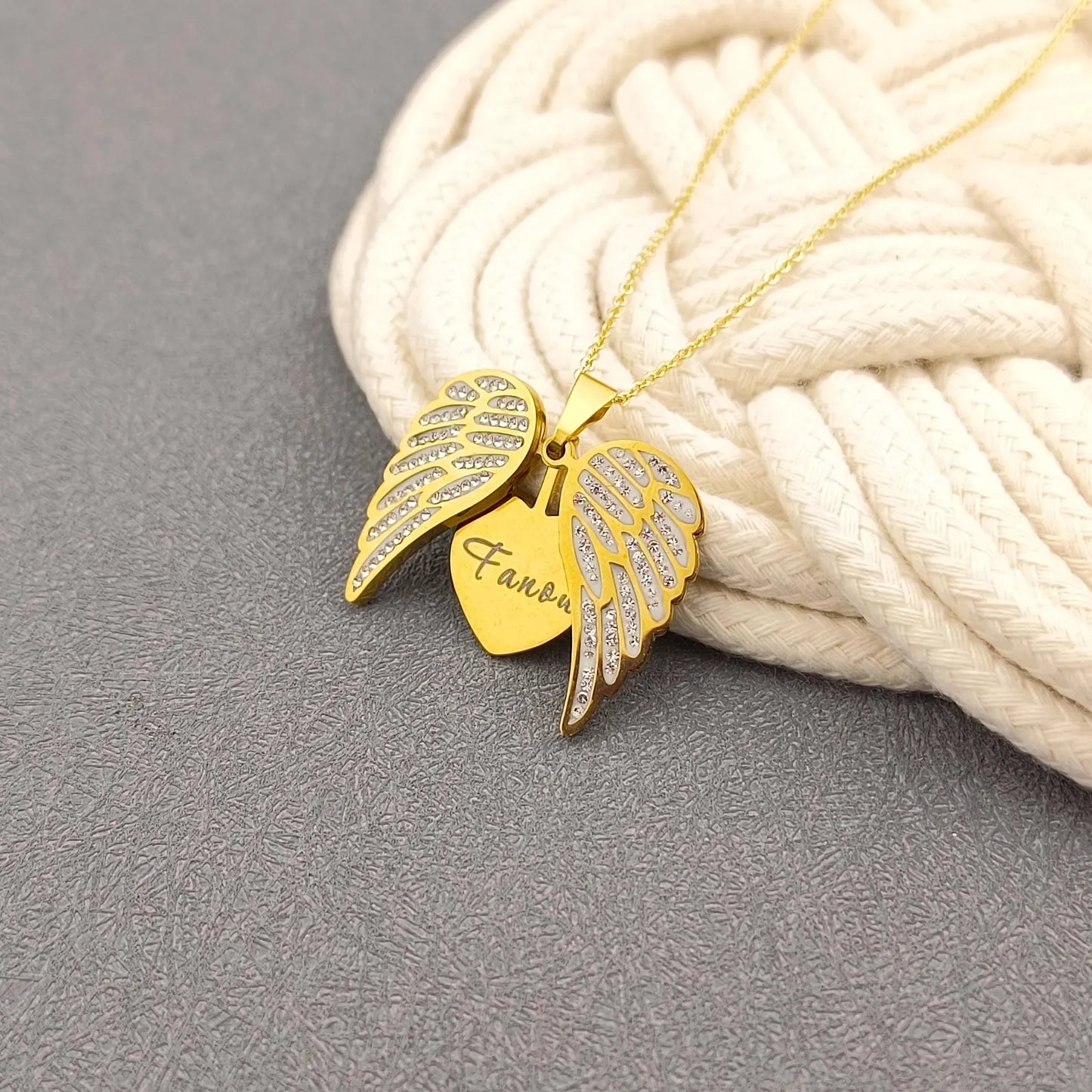 Customized Angel Wings Necklace