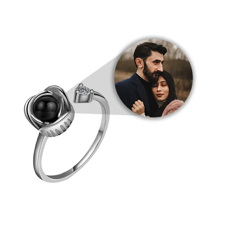 Adjustable Custom Photo Projection Ring