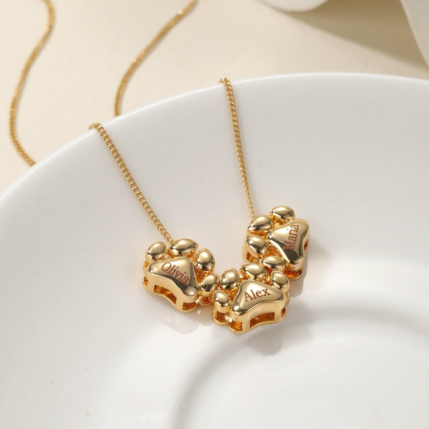 3D Personalized Dog Paw Necklace