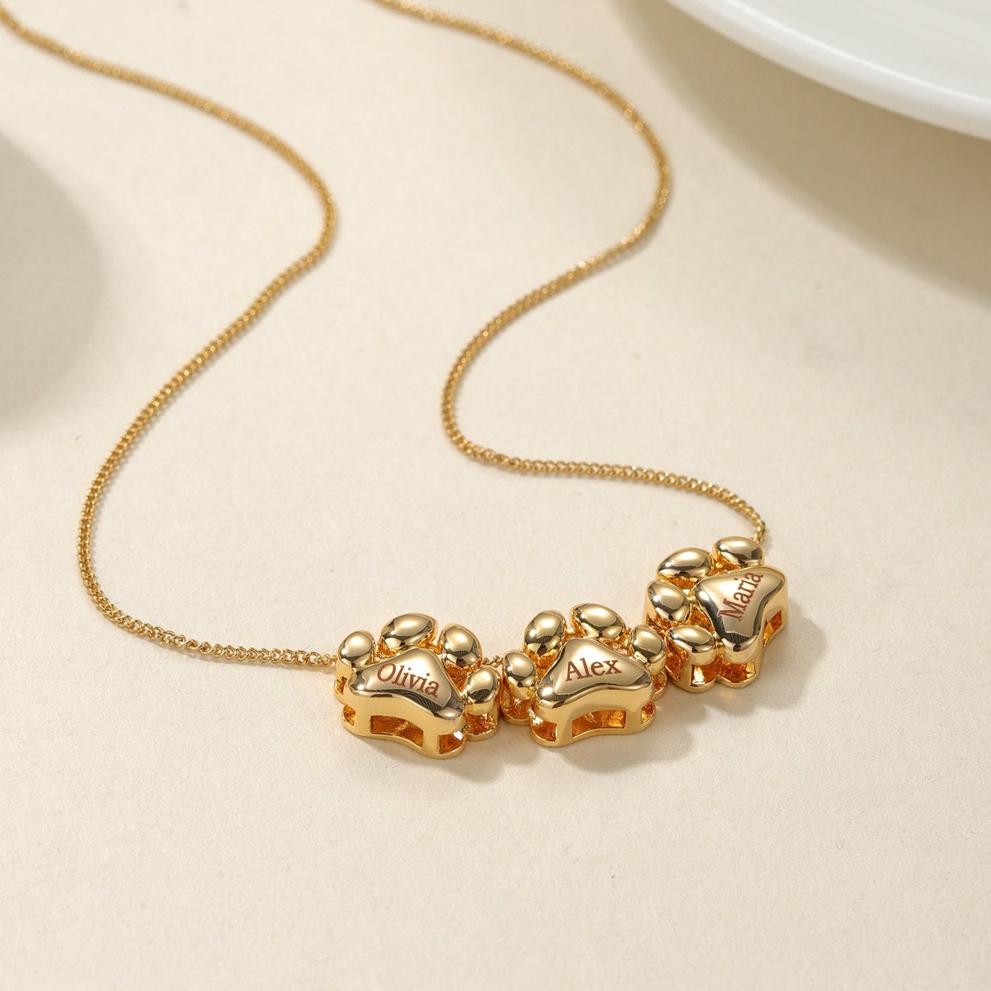 3D Personalized Dog Paw Necklace