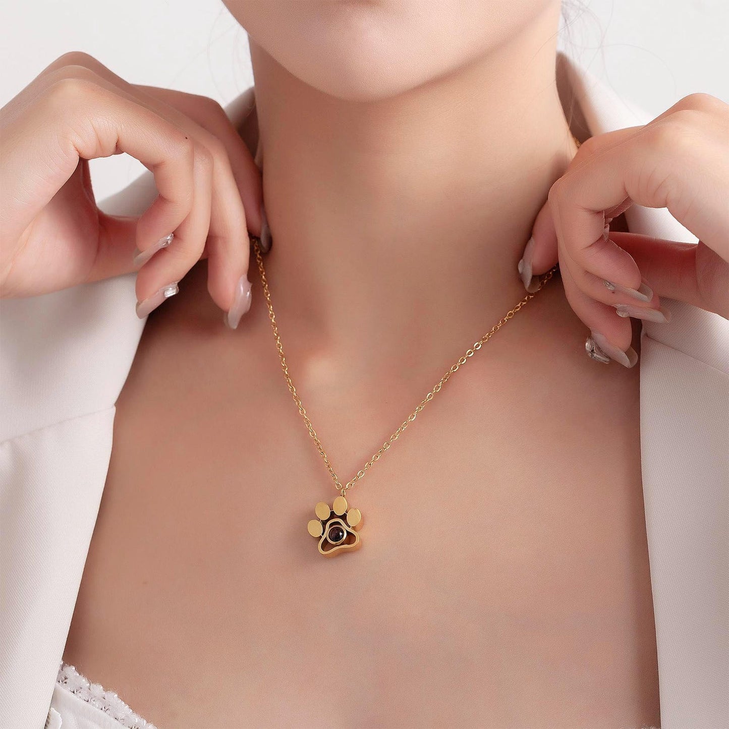 Projection Pet Photo Necklace