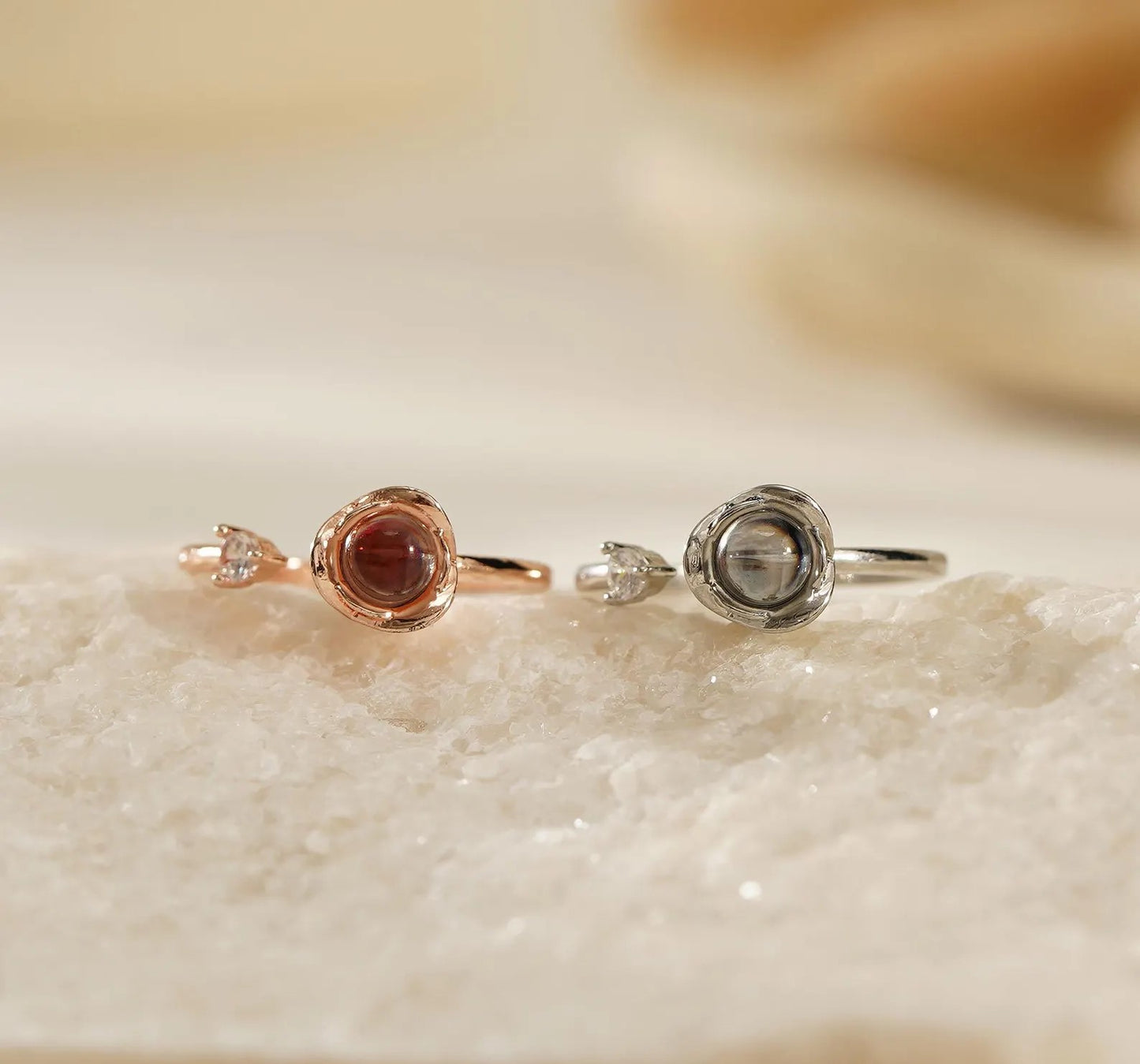 Adjustable Custom Photo Projection Ring