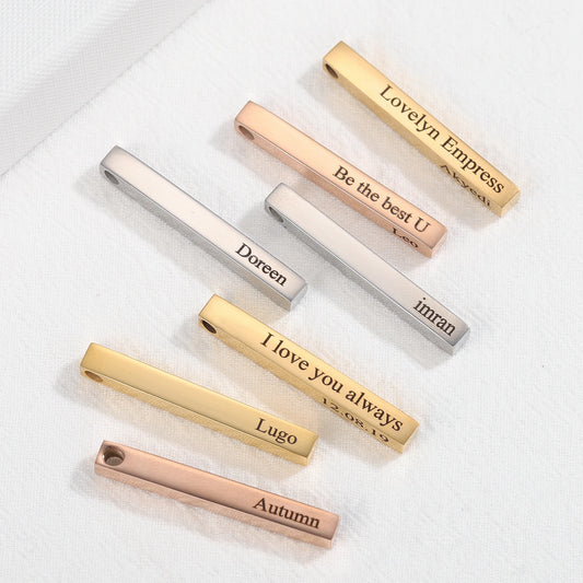 Personalized Vertical Bar Necklace