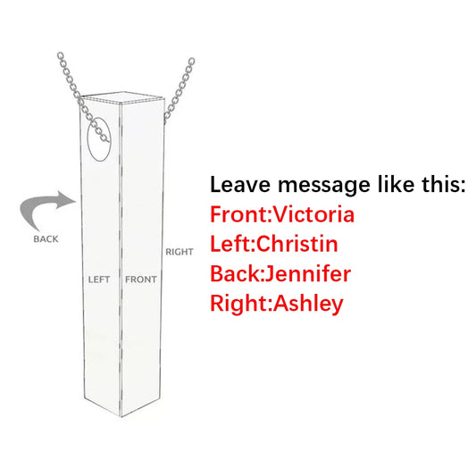 Personalized Vertical Bar Necklace