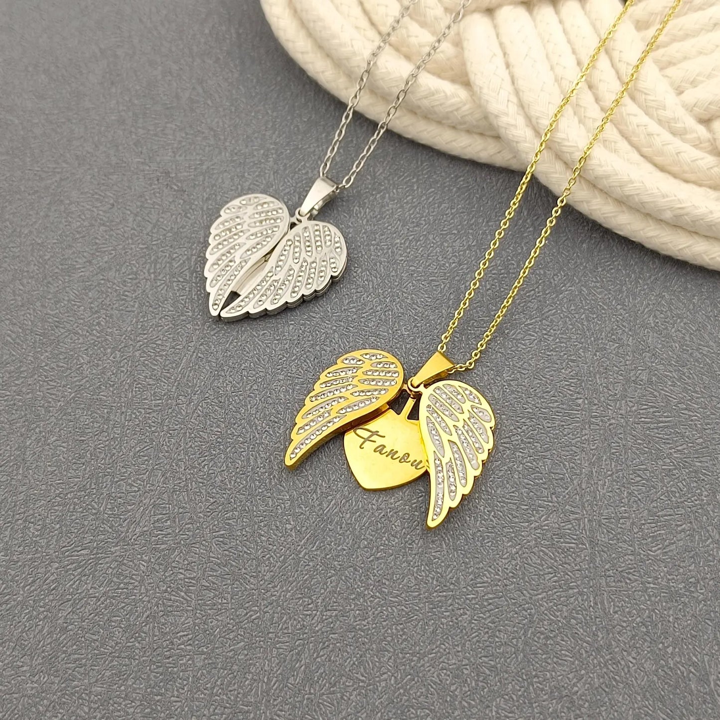 Customized Angel Wings Necklace
