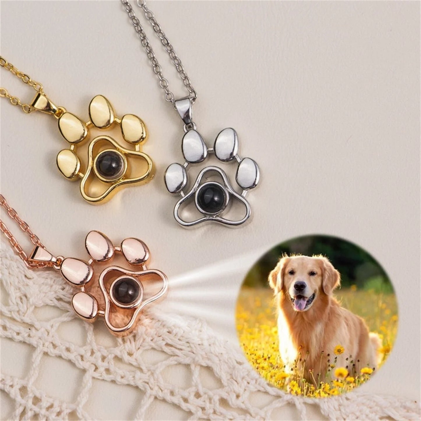 Projection Pet Photo Necklace