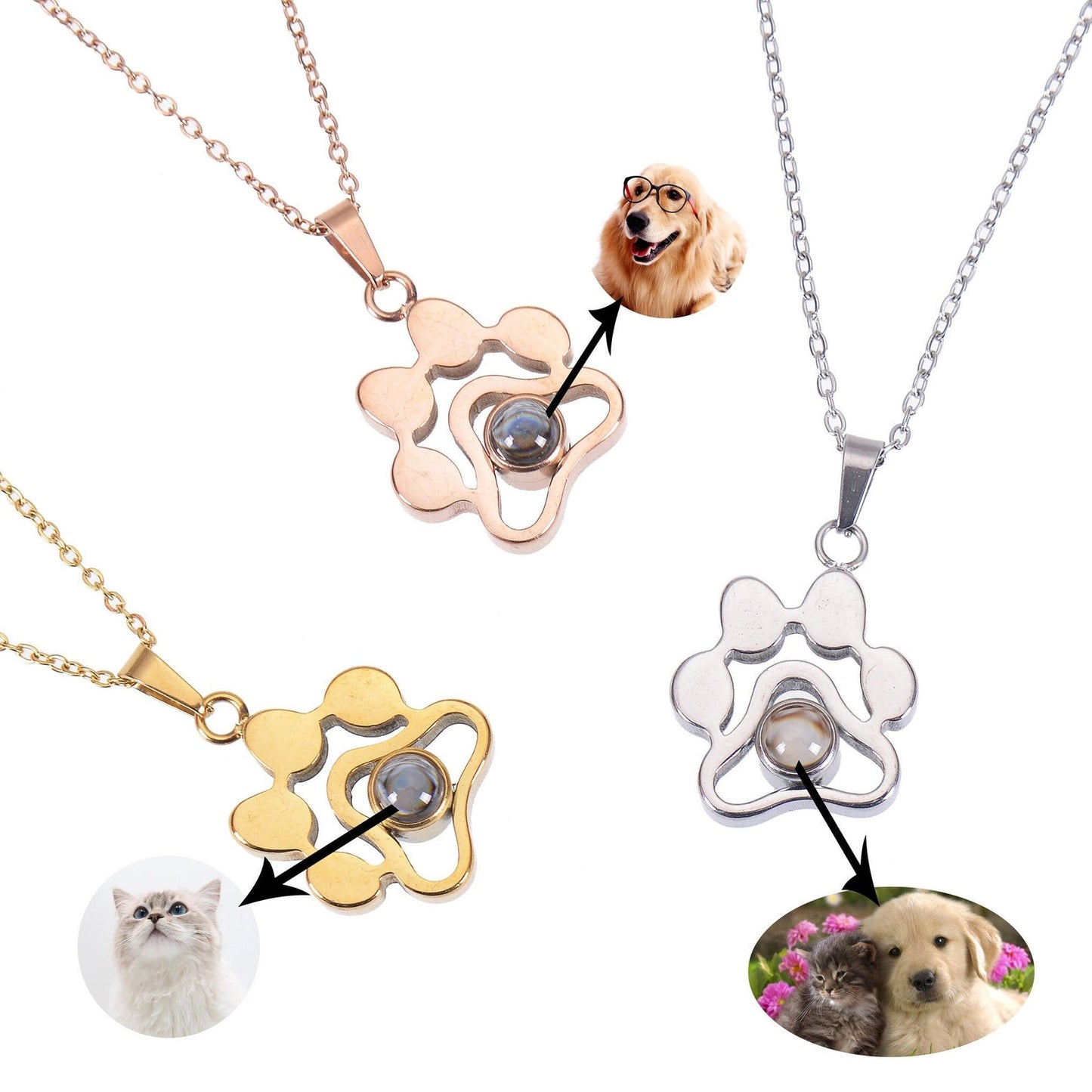 Projection Pet Photo Necklace