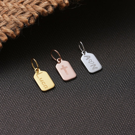 Minimalist Engraved Tag Necklace