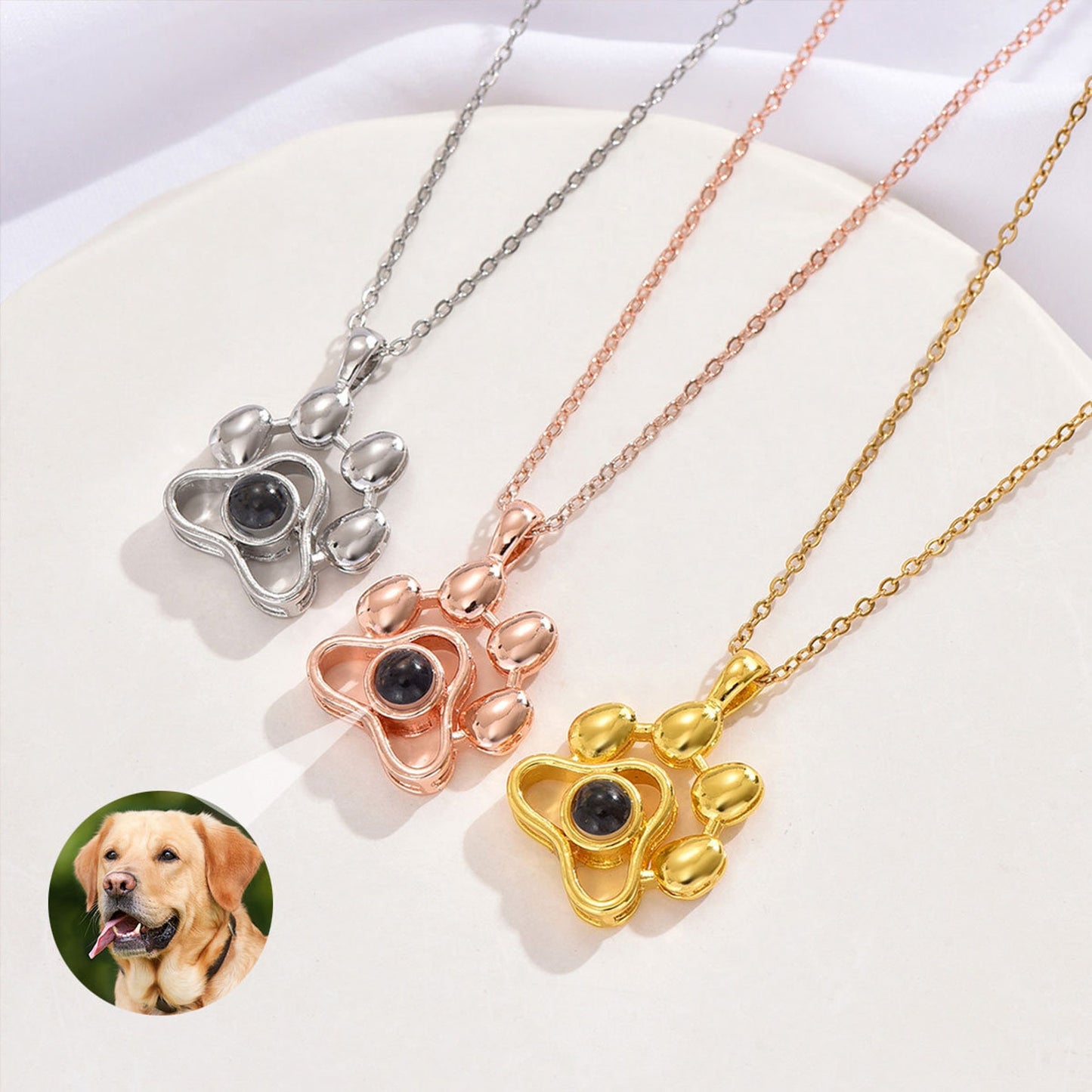 Projection Pet Photo Necklace