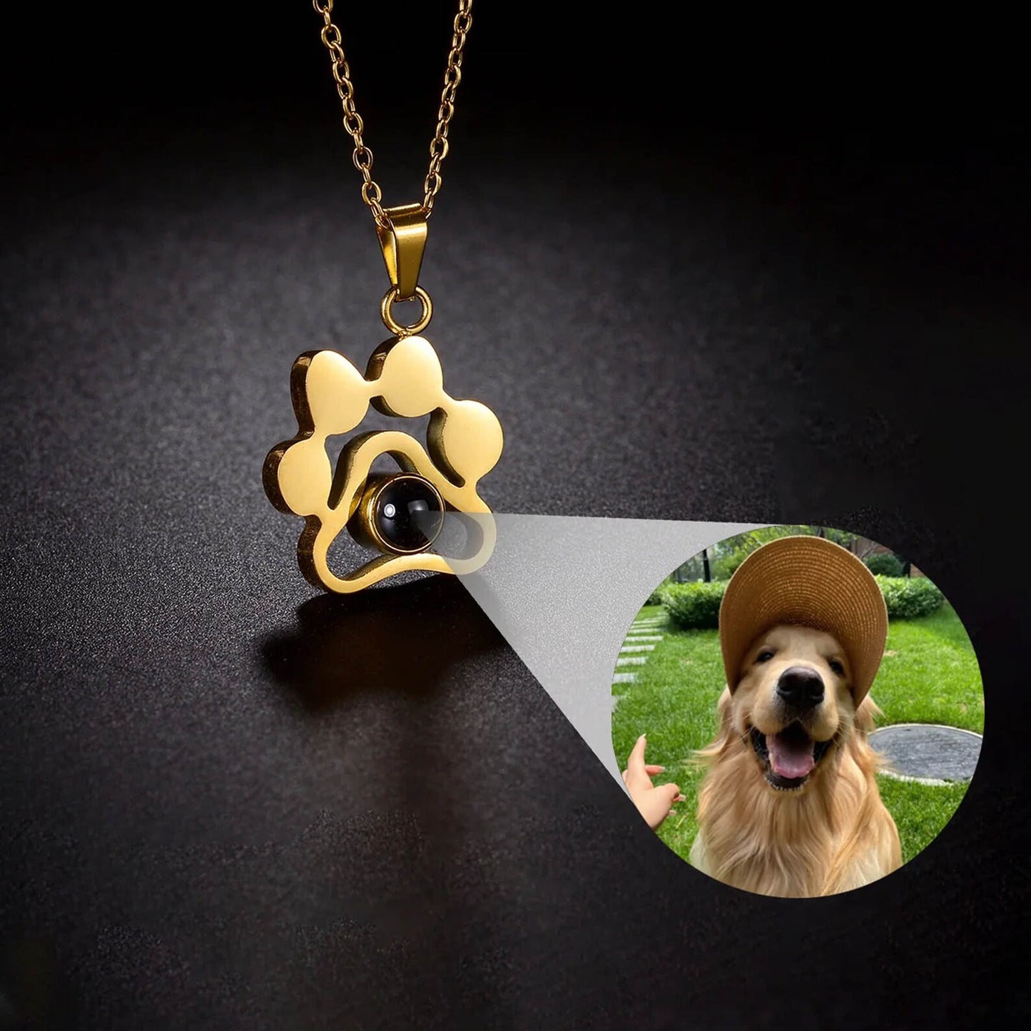 Projection Pet Photo Necklace