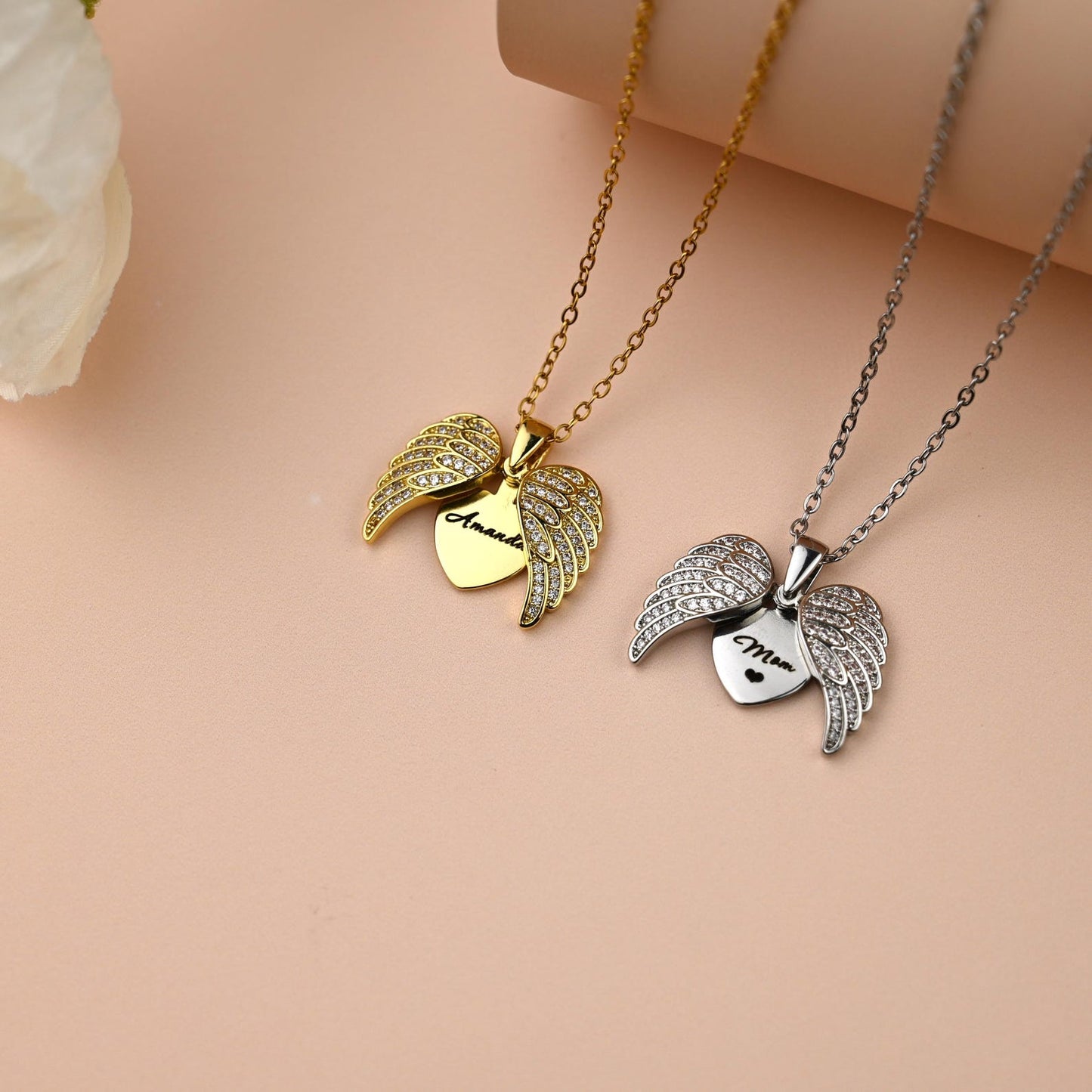 Customized Angel Wings Necklace