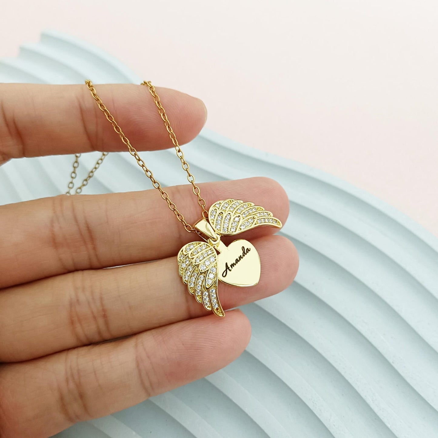 Customized Angel Wings Necklace