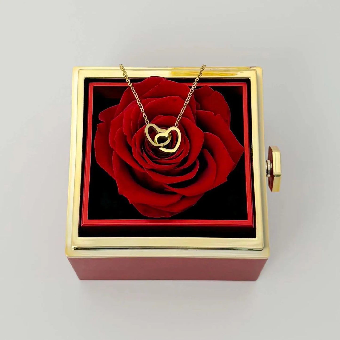 Rose Box Engraved Necklace